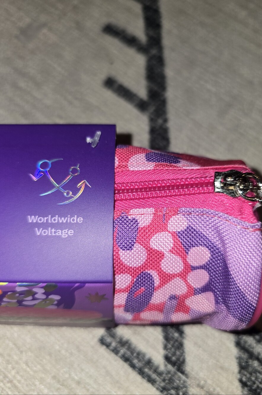 NWT Almost Famous Fierce Glam Flat Iron With Travel Pouch Purple/Pink - Picture 8 of 8